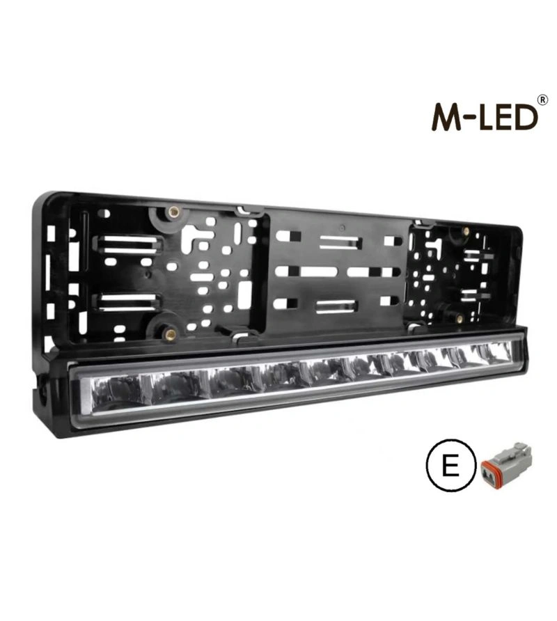 LED fjernlys M-LED 21,2" 53,7 cm │ skiltholder med integrert LED fjernlys - skiltfeste med hvitt/oransje posisjonslys
