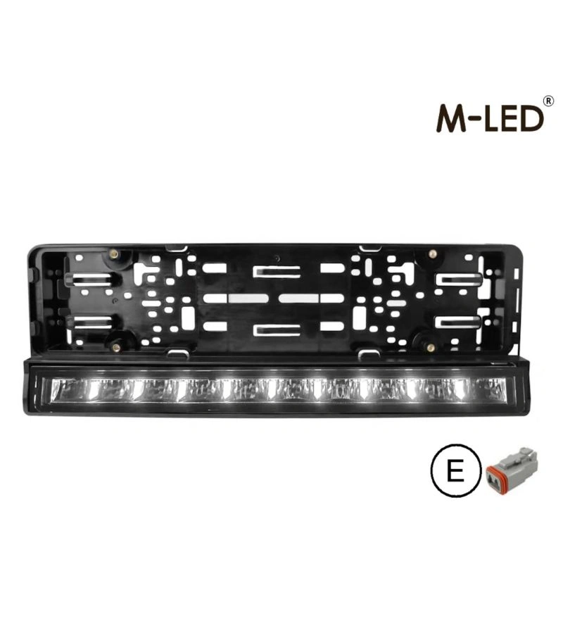 LED fjernlys M-LED 21,2" 53,7 cm │ skiltholder med integrert LED fjernlys - skiltfeste med hvitt/oransje posisjonslys – bilde 3