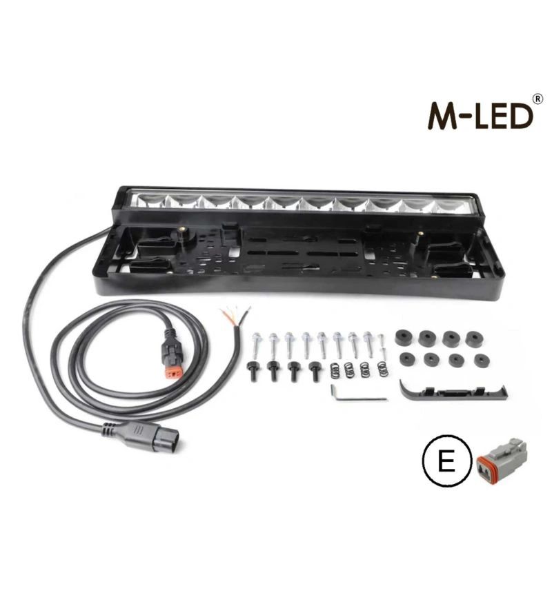 LED fjernlys M-LED 21,2" 53,7 cm │ skiltholder med integrert LED fjernlys - skiltfeste med hvitt/oransje posisjonslys – bilde 4