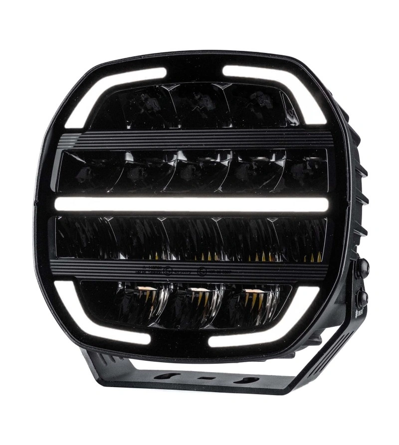 LED fjernlys Tralert Phantom Black 8.7" (22 cm) LED ekstralys – med hvitt/gult posisjonslys – bilde 6