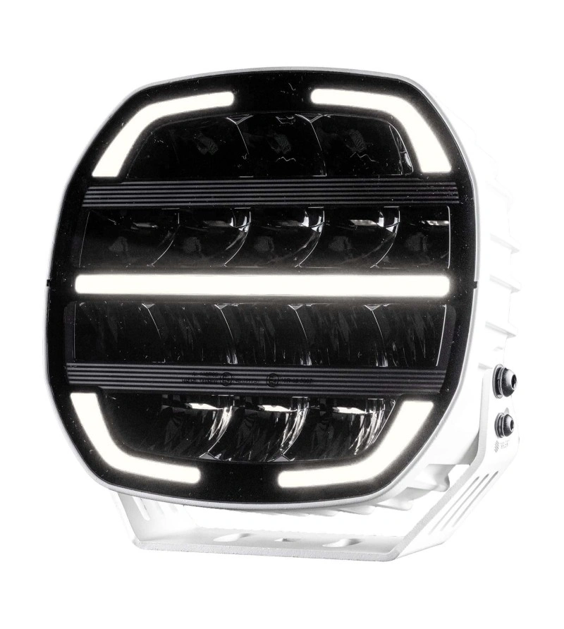 LED fjernlys Tralert Phantom White 8.7" (22 cm) LED ekstralys – med hvitt/gult posisjonslys