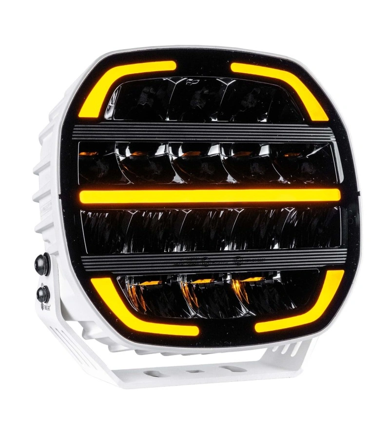 LED fjernlys Tralert Phantom White 8.7" (22 cm) LED ekstralys – med hvitt/gult posisjonslys – bilde 2