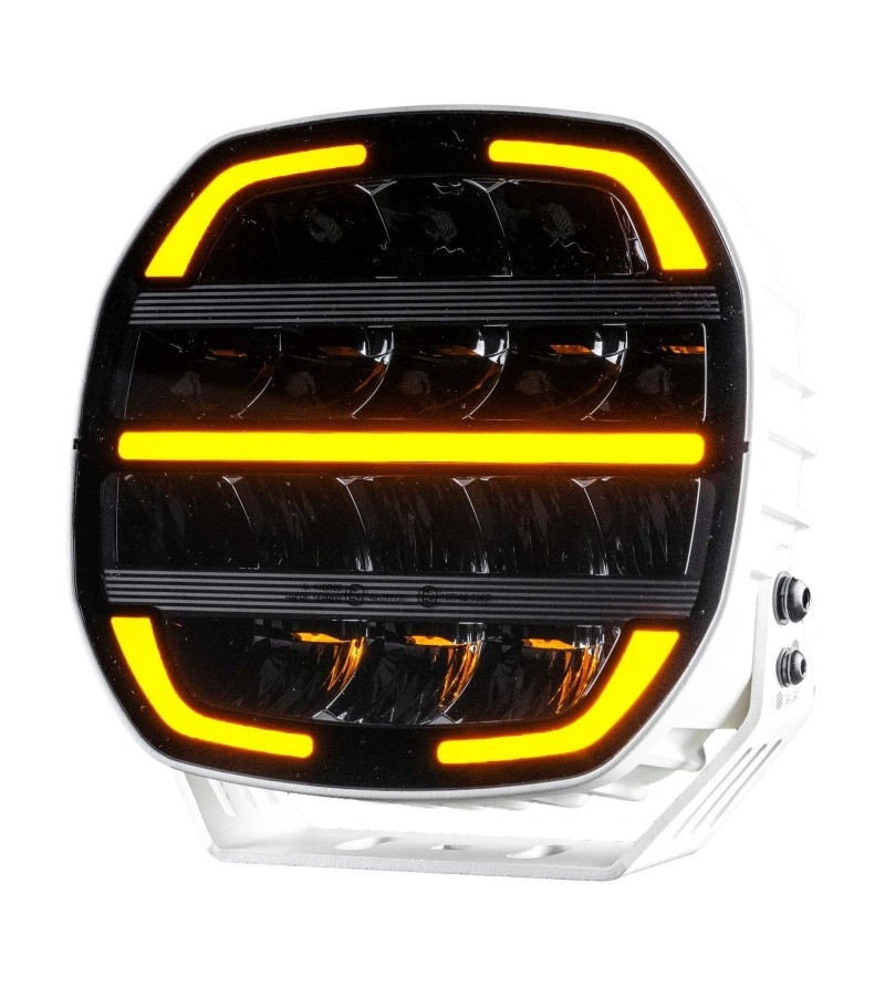 LED fjernlys Tralert Phantom White 8.7" (22 cm) LED ekstralys – med hvitt/gult posisjonslys – bilde 4