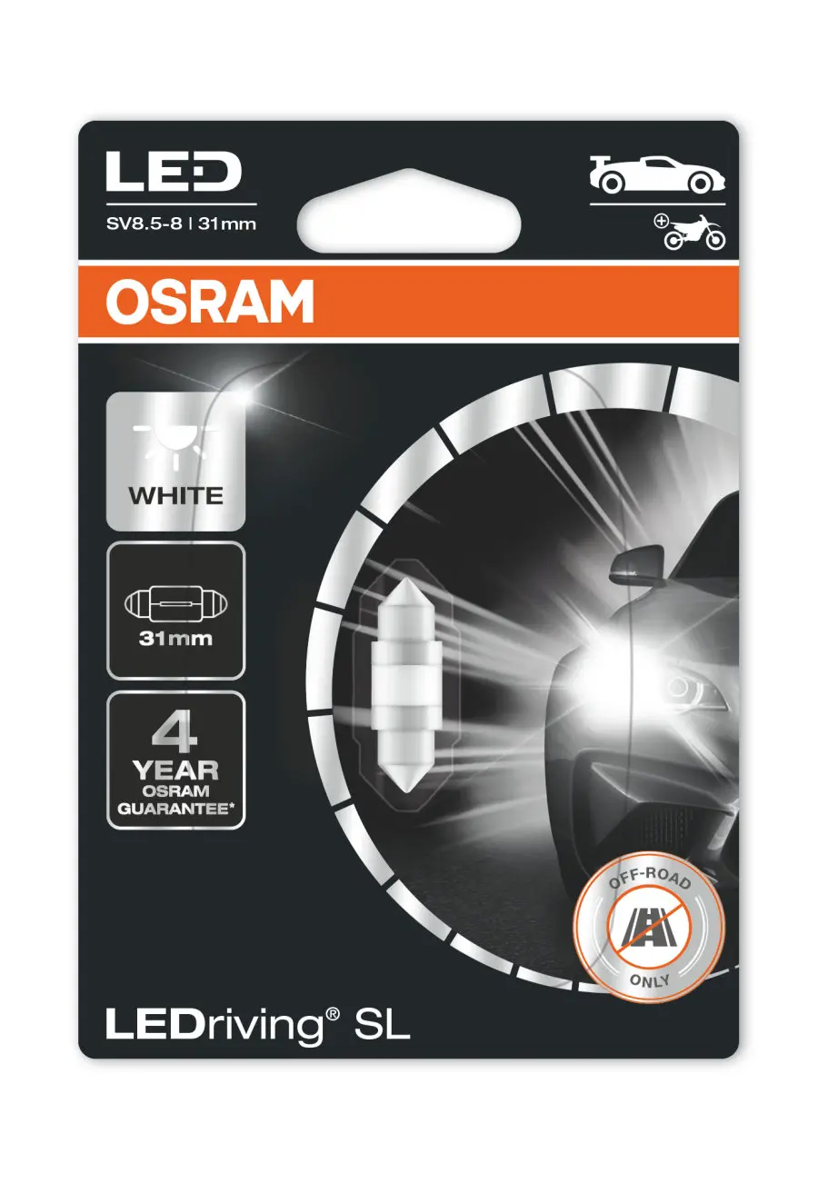 LED Pære C5W Osram LEDriving SL White (31mm) - 1 stk. Image 1