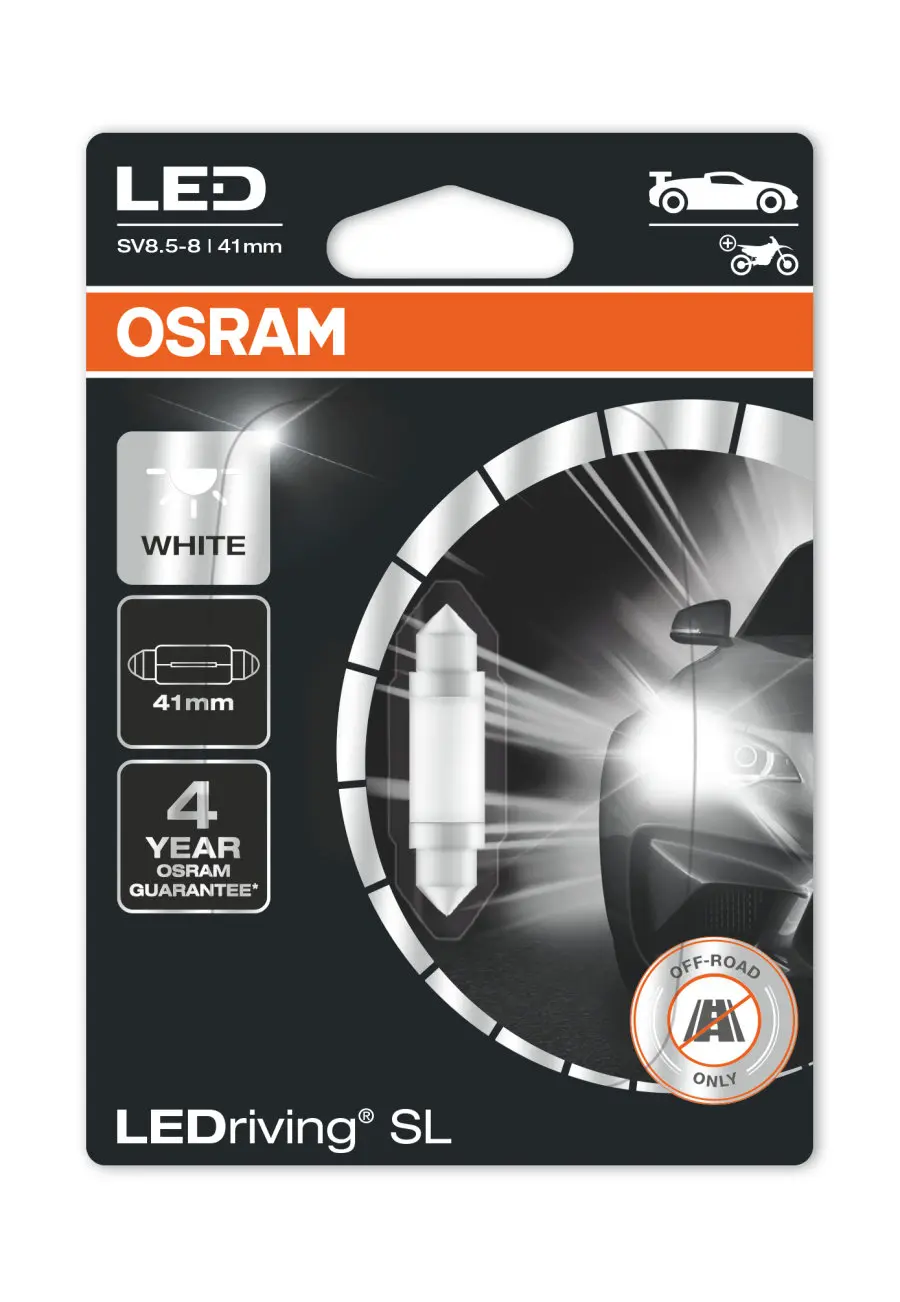 LED Pære C5W Osram LEDriving SL White (41mm) - 1 stk.