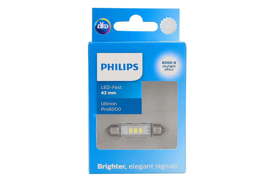 LED Pære C5W Philips Ultinon Pro6000 SI White (43mm) - 1 stk. – bilde 4