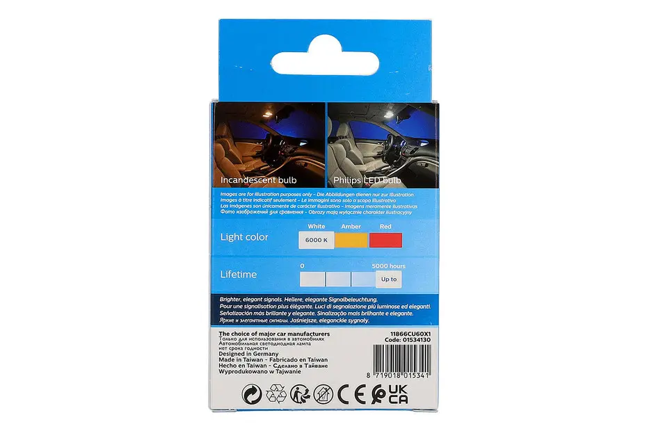 LED Pære C5W Philips Ultinon Pro6000 SI White (43mm) - 1 stk. – bilde 6