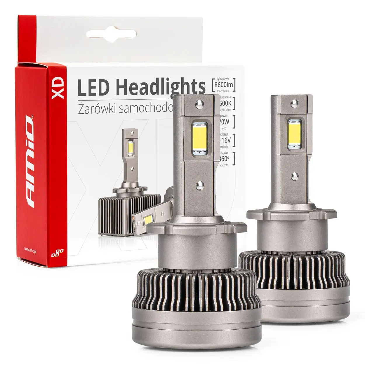 LED Pære D2S / D2R XD 6500K  | Canbus 8600 LM - sett 2 stk. Image 1