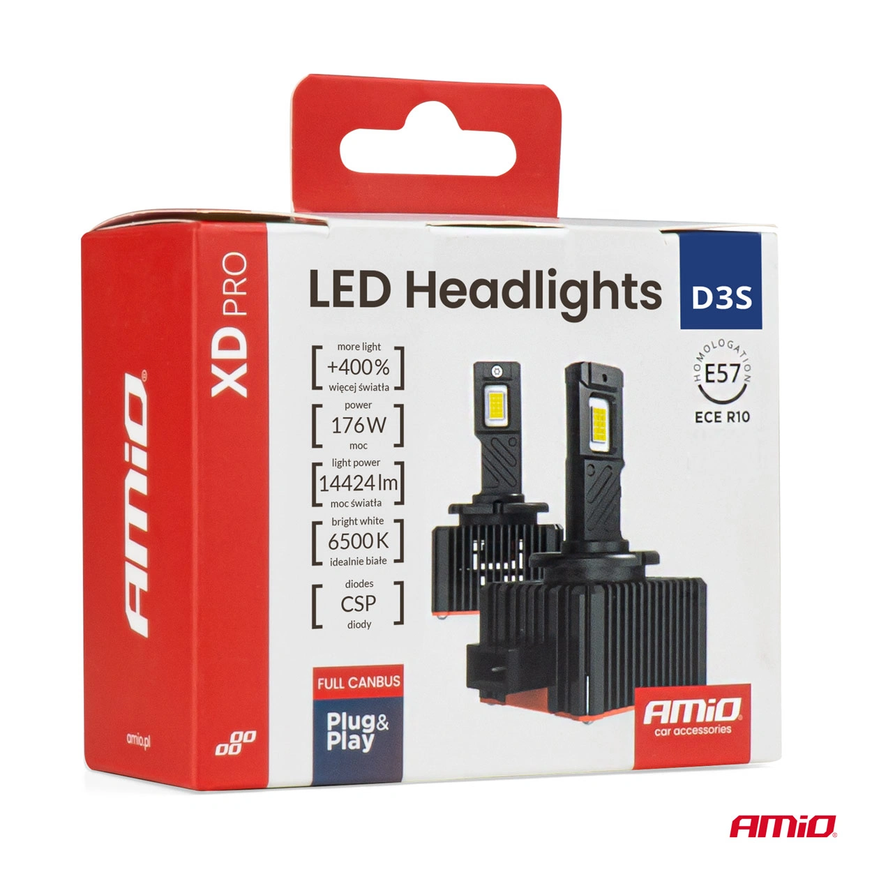 LED Pære D3S XD PRO +400% 6500K | Full Canbus 14 424 LM - sett 2 stk. – bilde 9