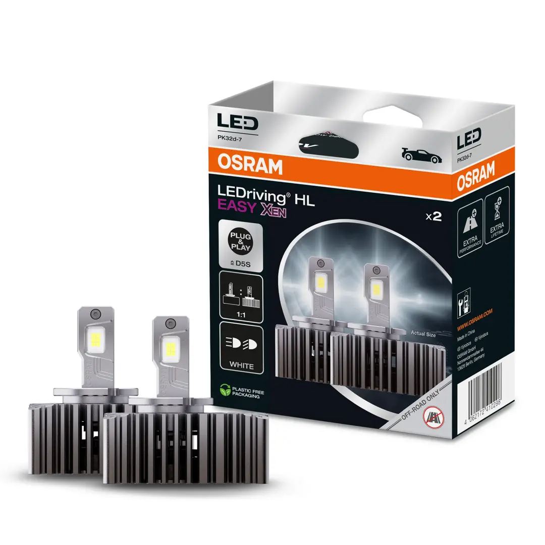 LED Pære D5S Osram LEDriving HL Easy XEN │ 5000 lm - 6500 K - sett 2 stk.