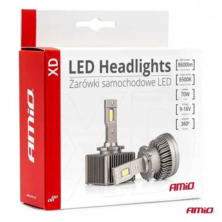 LED Pære D8S XD 6500K  | Canbus 8600 LM - sett 2 stk. – bilde 6