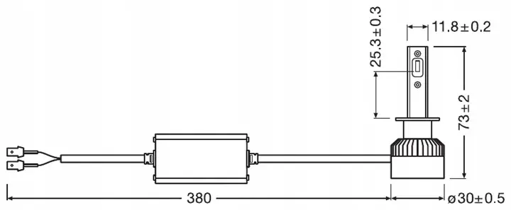LED Pære H1 Osram LEDriving HL Gen2 - sett 2 stk. Image 5
