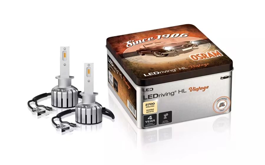 LED Pære H1 Osram LEDriving HL VINTAGE │ Retro-LED for klassiske biler +300 % lysstyrke - sett 2 stk.