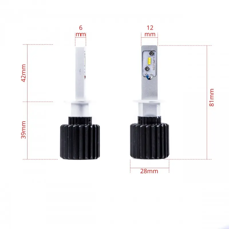 LED Pære H1 Philips Luxeon │ CANbus - sett 2 stk. Image 5