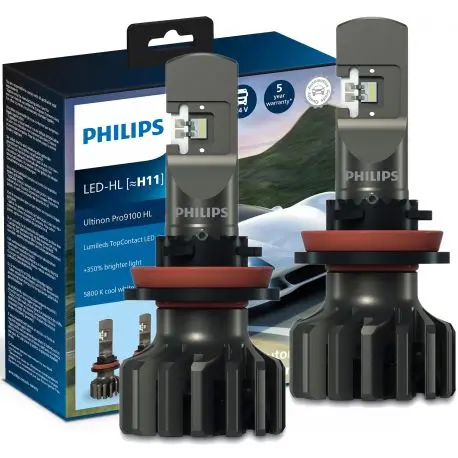 LED Pære H11 Philips Ultinon Pro9100 HL +350% Lumileds - sett 2 stk. – bilde 2