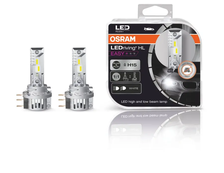 LED Pære H15 Osram LEDriving HL Easy - sett 2 stk. Image 1