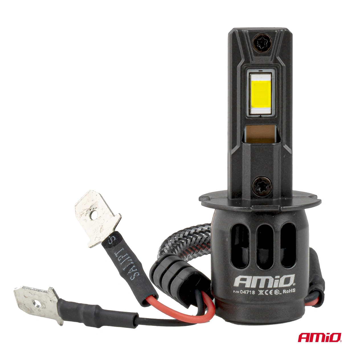 LED Pære H3 Amio F25 Pro Black Series 6000K │ Full CANbus Plug&Play EasyFit 68W - 7646 lm  - sett 2 stk. – bilde 2