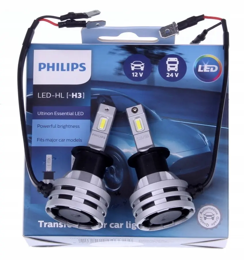 LED Pære H3 Philips Ultinon Essential LED GEN2 - sett 2 stk. Image 2
