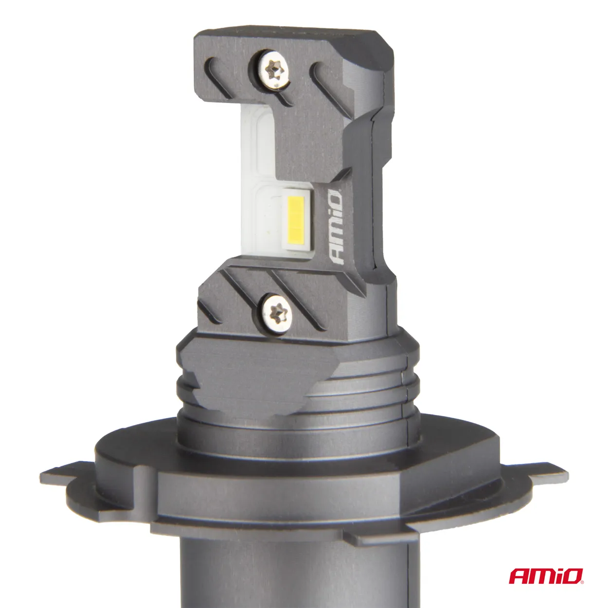 LED Pære H4 / H19 AMiO Hybrid Series CSP Chip LED 6000K │ CANbus Plug&Play EasyFit  - sett 2 stk. – bilde 2