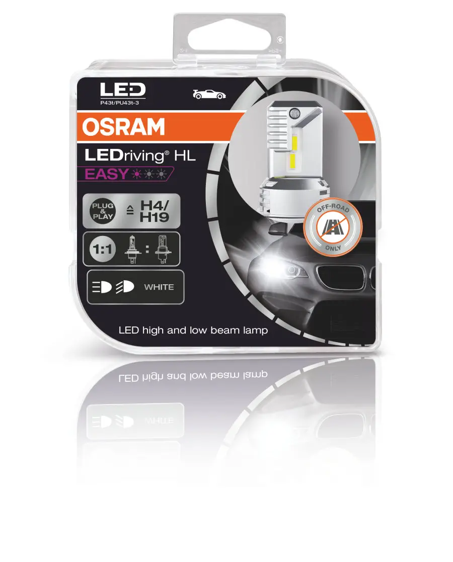 LED Pære H4 / H19 Osram LEDriving HL Easy - sett 2 stk. – bilde 2