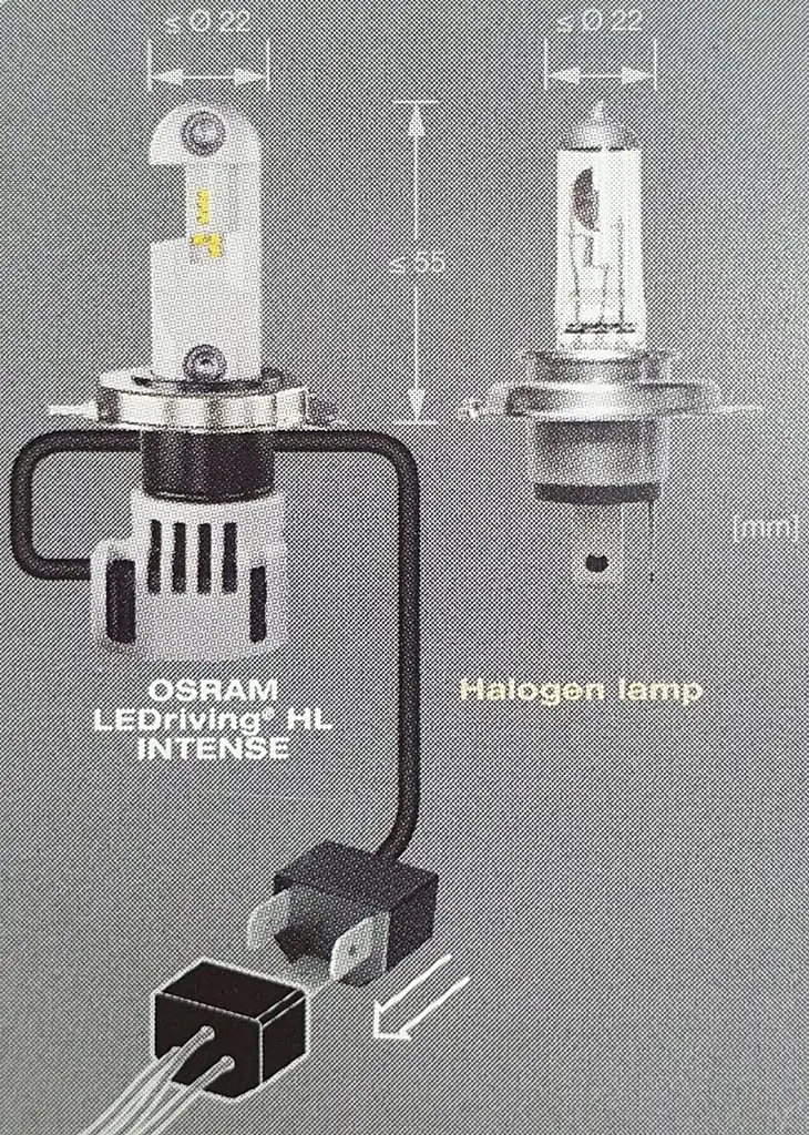 LED Pære H4 / H19 Osram LEDriving HL Intense +350%  - sett 2 stk. – bilde 5