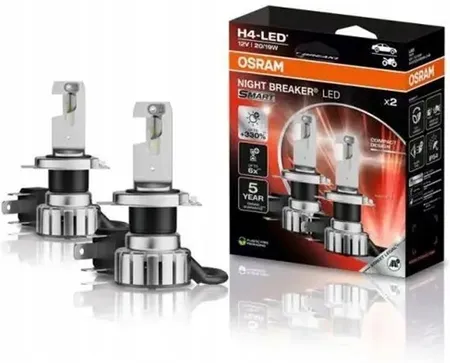 LED Pære H4 Osram Night Breaker Smart +330% - sett 2 stk.
