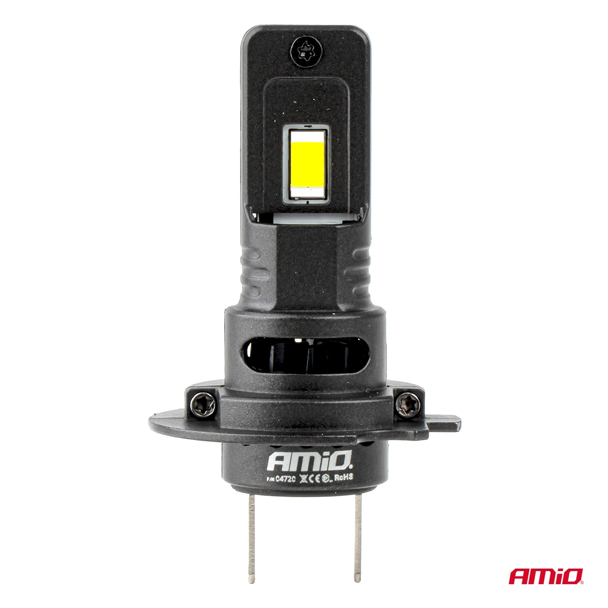 LED Pære H7 Amio F25 Pro Black Series 6000K │ Full CANbus Plug&Play EasyFit 68W - 7646 lm  - sett 2 stk. – bilde 3