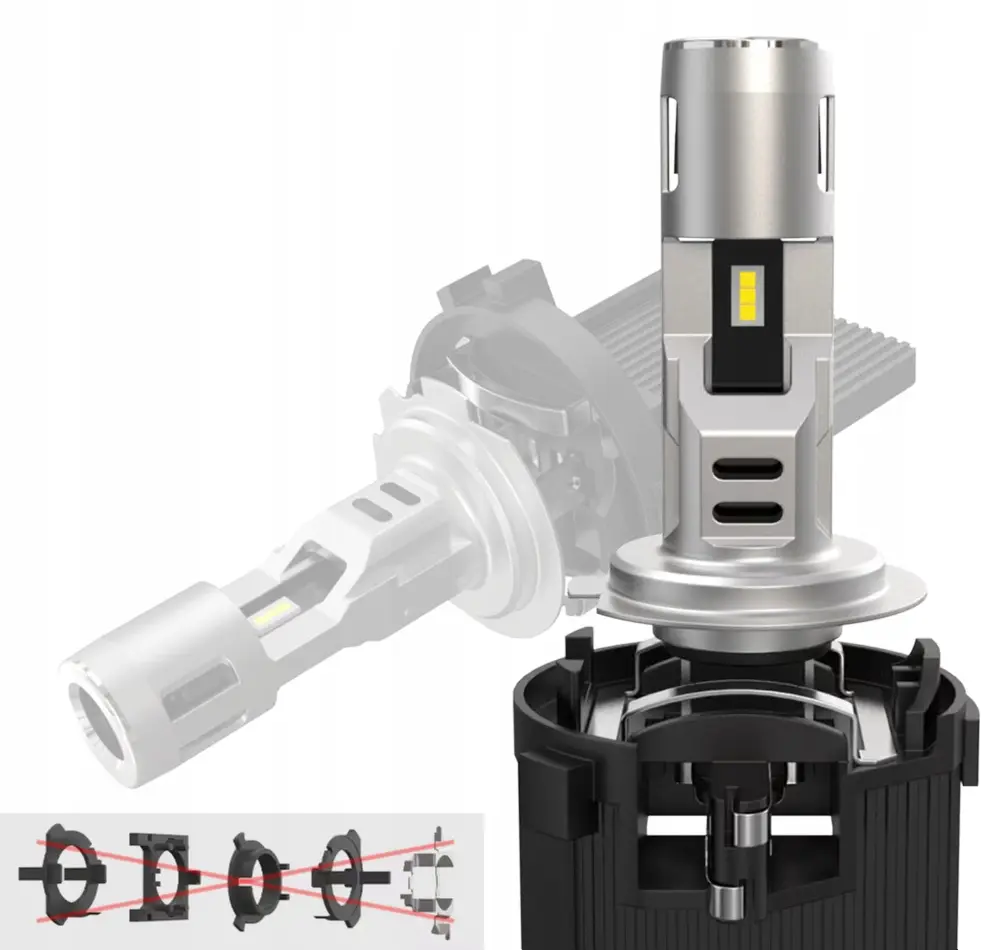 LED Pære H7 CSP i7s® Light Pro 400% │ CANBus Cutomized 7035 CSP Ultra 20k Lumen - sett 2 stk. Image 13