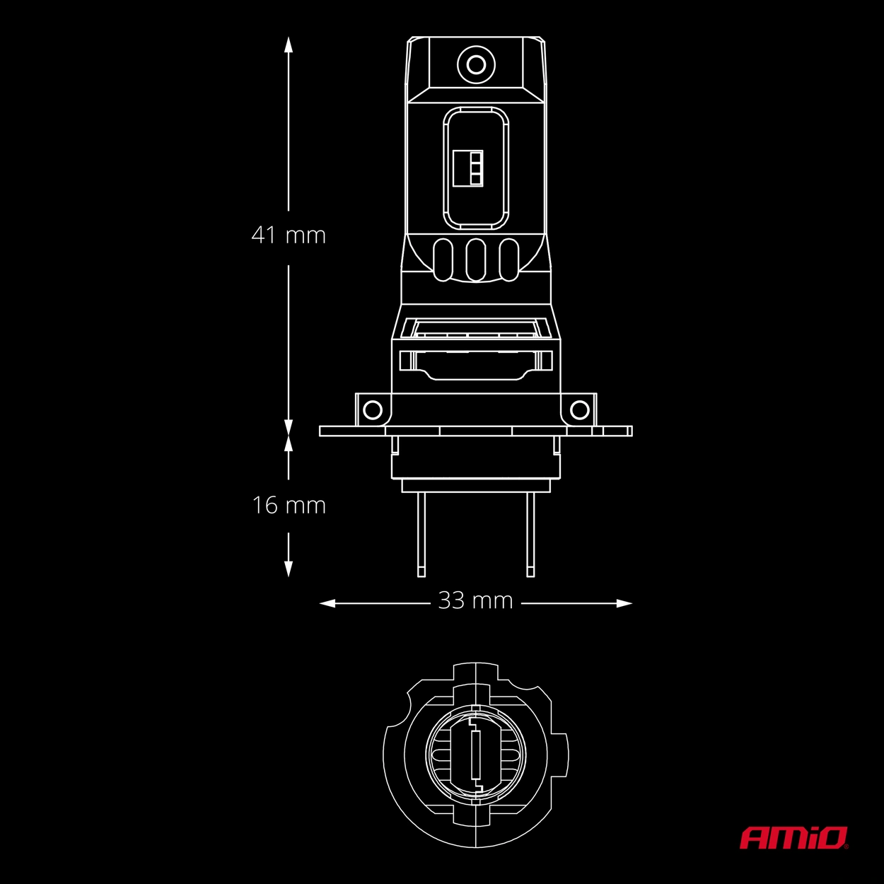 LED Pære H7 / H18 Amio F26 Pro LumiTec LIMITED +130% DUO 6000K │ Full CANbus Plug&Play 68W  - sett 2 stk. – bilde 5