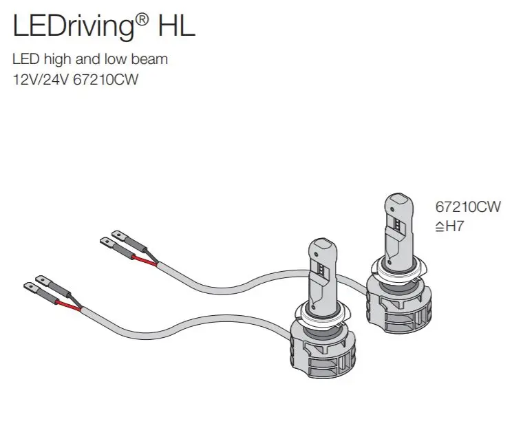 LED Pære H7 Osram LEDriving HL Gen2 - sett 2 stk. Image 9