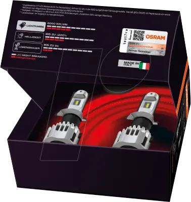 LED Pære H7 Osram Night Breaker +230%  - sett 2 stk. Image 3