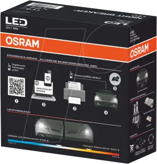 LED Pære H7 Osram Night Breaker +230%  - sett 2 stk. Image 4