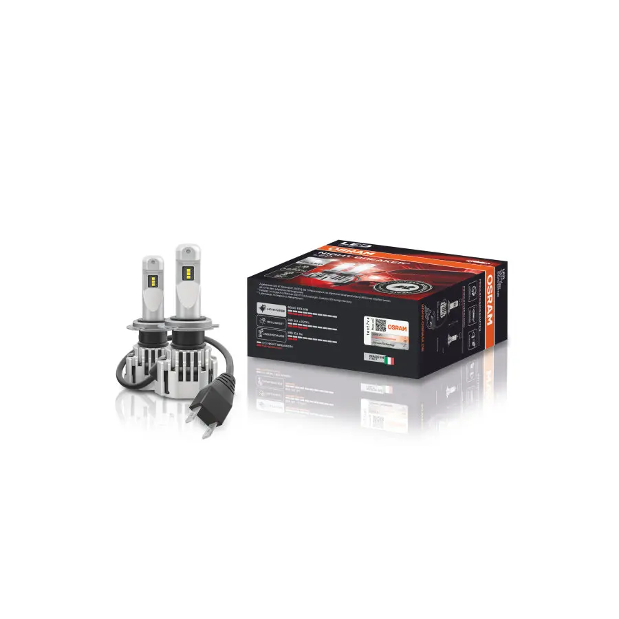 LED Pære H7 Osram Night Breaker +230%  - sett 2 stk. Image 5