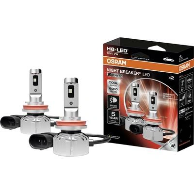 LED Pære H8 Osram Night Breaker LED Smart  6000K │ ECE R112 Godkjent - CANbus Plug&Play EasyFit  800 lm  - sett 2 stk.