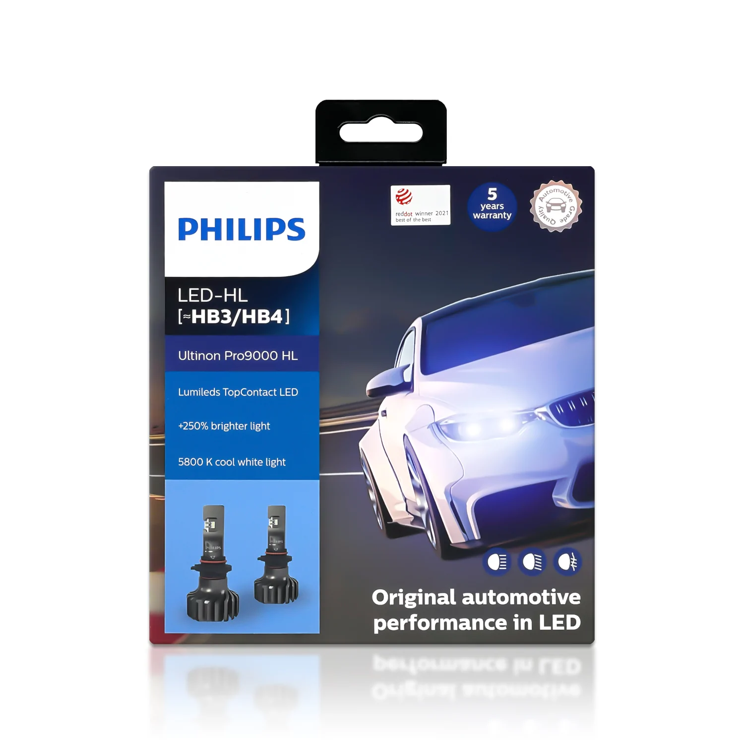 LED Pære HB3/HB4 Philips Ultinon Pro9000 HL +350% Lumileds - sett 2 stk. Image 9