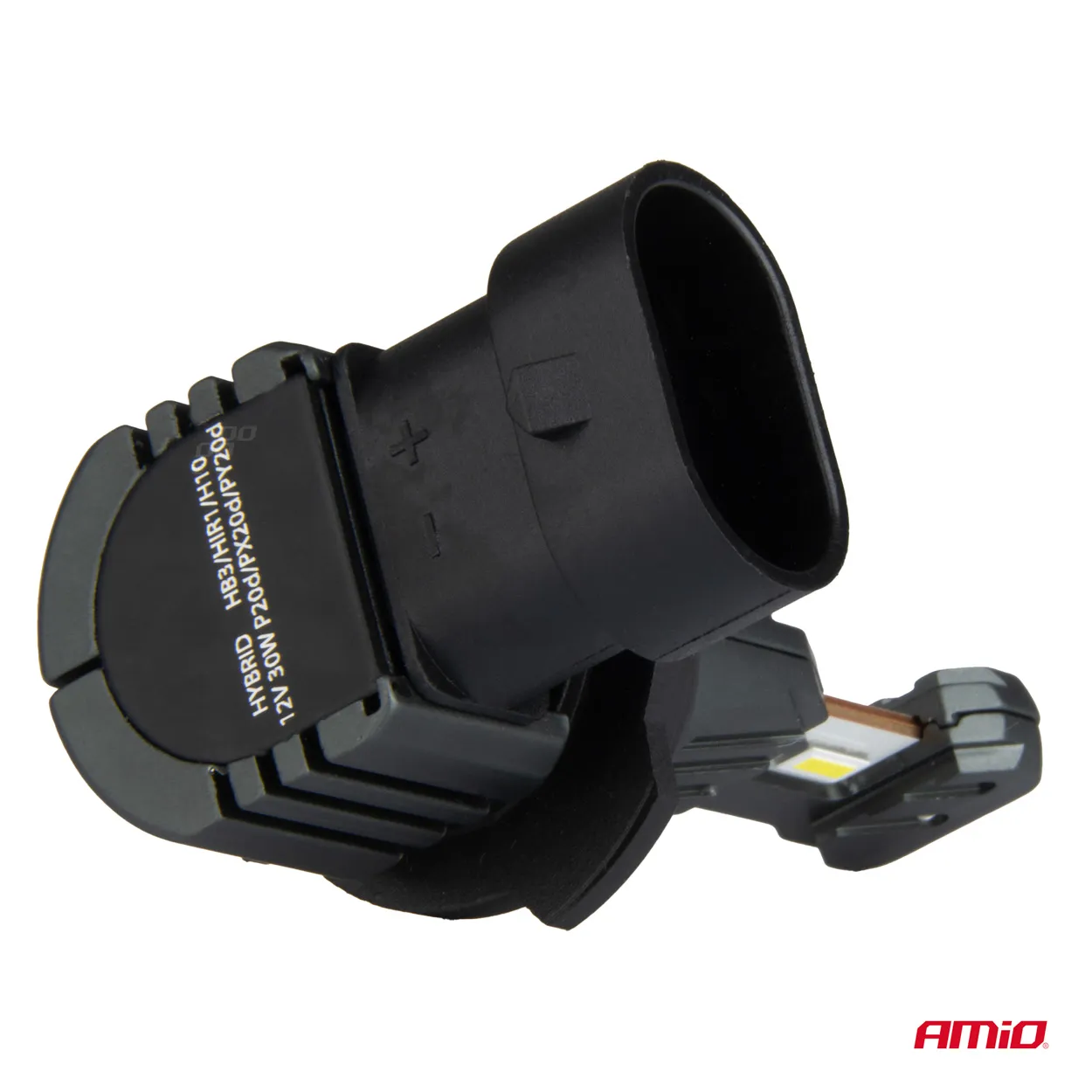 LED Pære HB3 HIR1 H10 AMiO Hybrid Series CSP Chip LED 6000K │ CANbus Plug&Play EasyFit  - sett 2 stk. Image 3