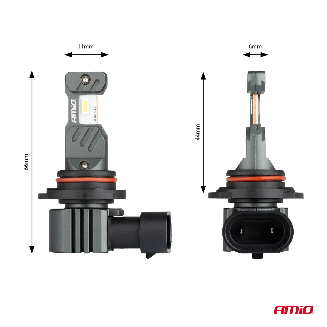 LED Pære HB4 AMiO Hybrid Series CSP Chip LED 6000K │ CANbus Plug&Play EasyFit - sett 2 stk. – bilde 4