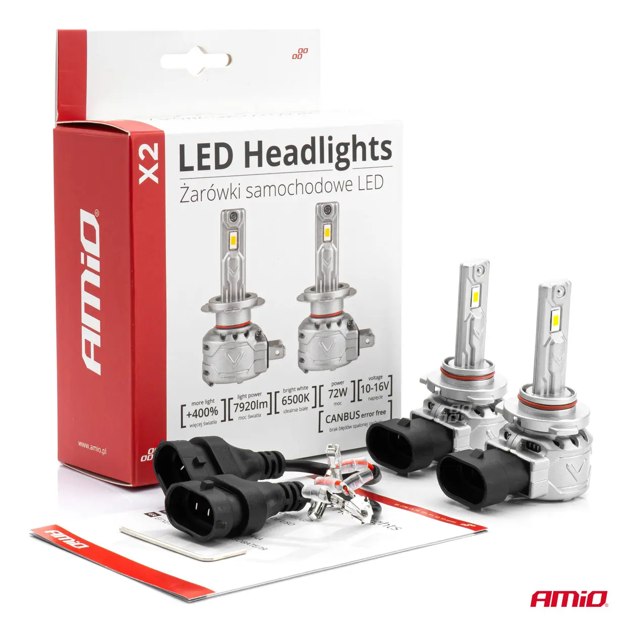 LED Pære HB4 AMiO X2 Series +400% │ CANbus - sett 2 stk. – bilde 5