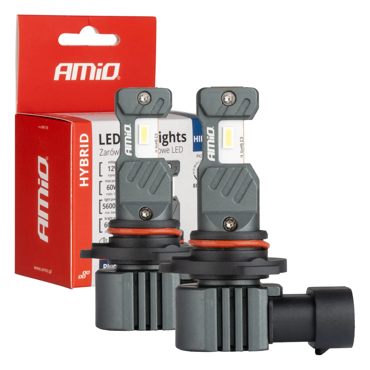 LED Pære HIR2 AMiO Hybrid Series CSP Chip LED 6000K │ CANbus Plug&Play EasyFit - sett 2 stk.