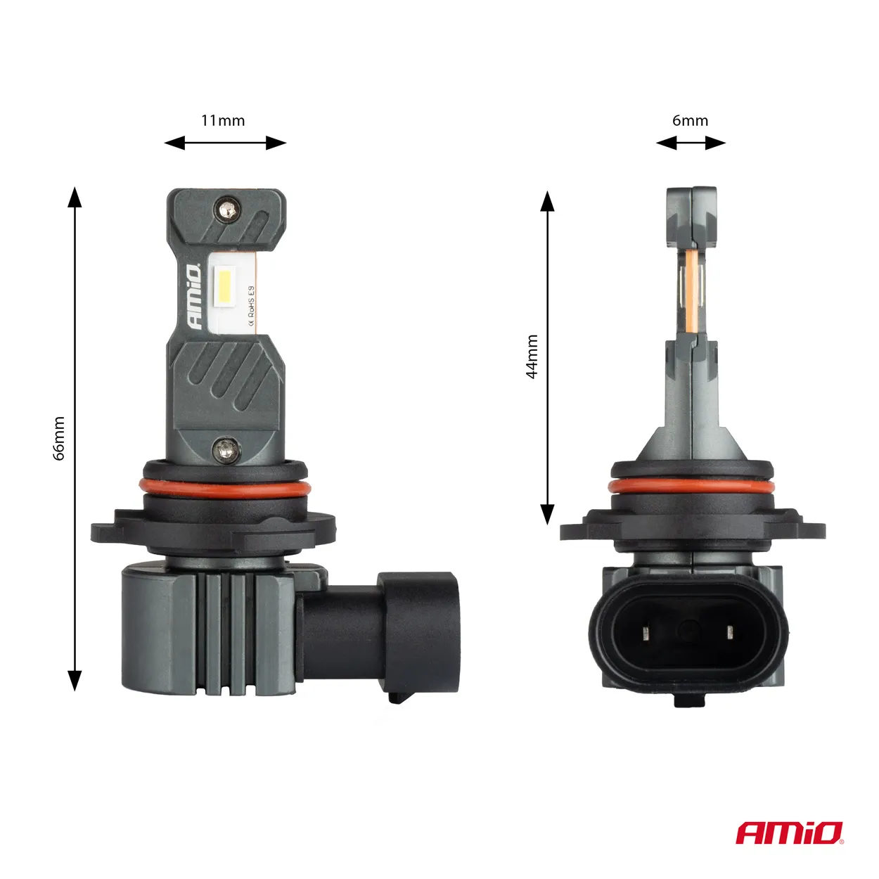 LED Pære HIR2 AMiO Hybrid Series CSP Chip LED 6000K │ CANbus Plug&Play EasyFit - sett 2 stk. – bilde 4