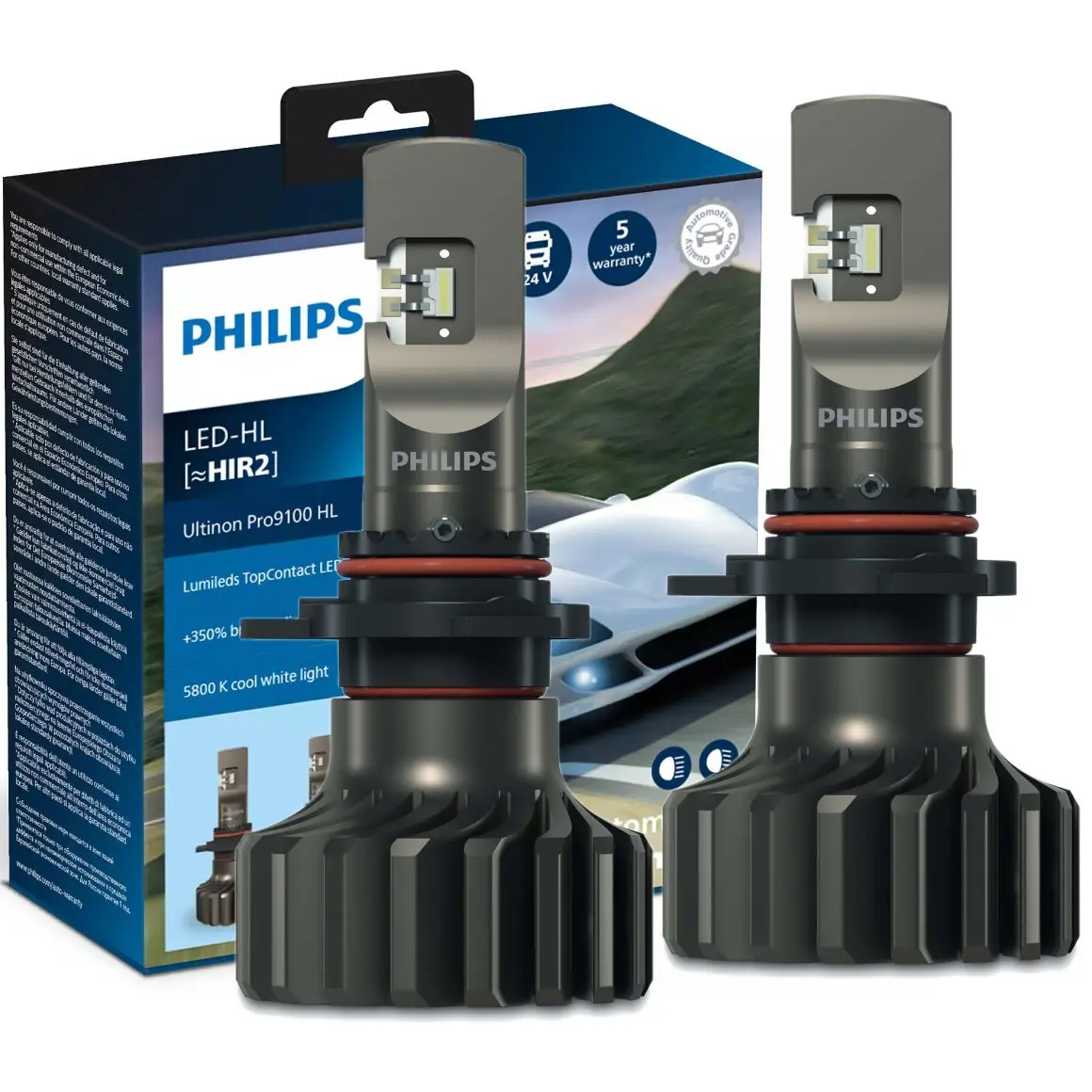 LED Pære HIR2 Philips Ultinon Pro9100 HL +350% Lumileds - sett 2 stk. – bilde 2