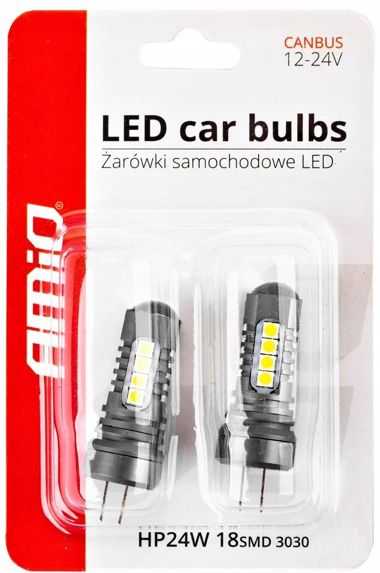 LED Pære HP24W White 3030 18SMD │ CANbus - sett 2 stk. – bilde 4