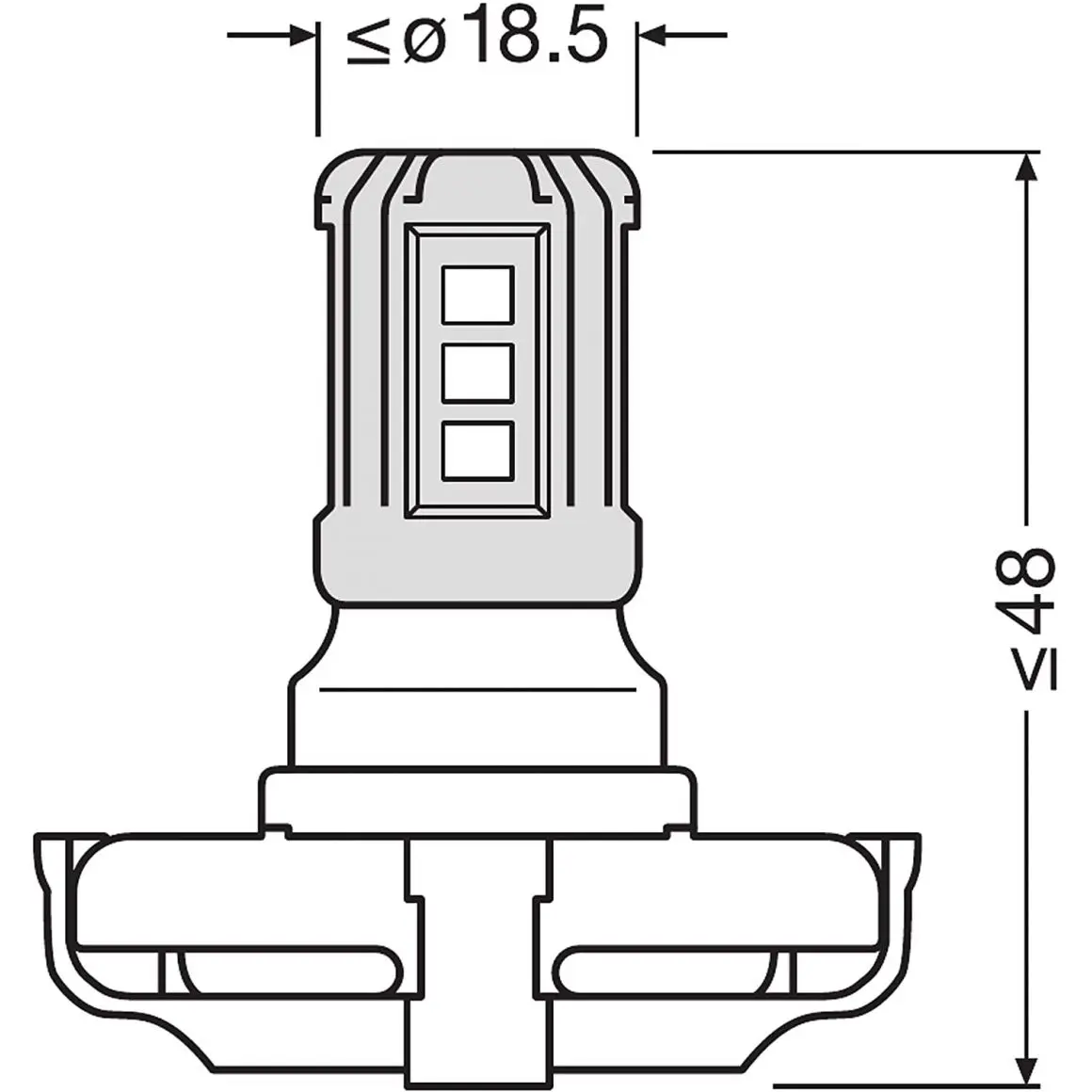 LED Pære PS19W Osram LEDriving SL - 1 stk. – bilde 4