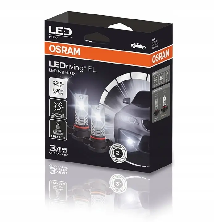 LED Pære PSX24W Osram LEDriving HL Gen2  6000K CoolWhite  - sett 2 stk. Image 2
