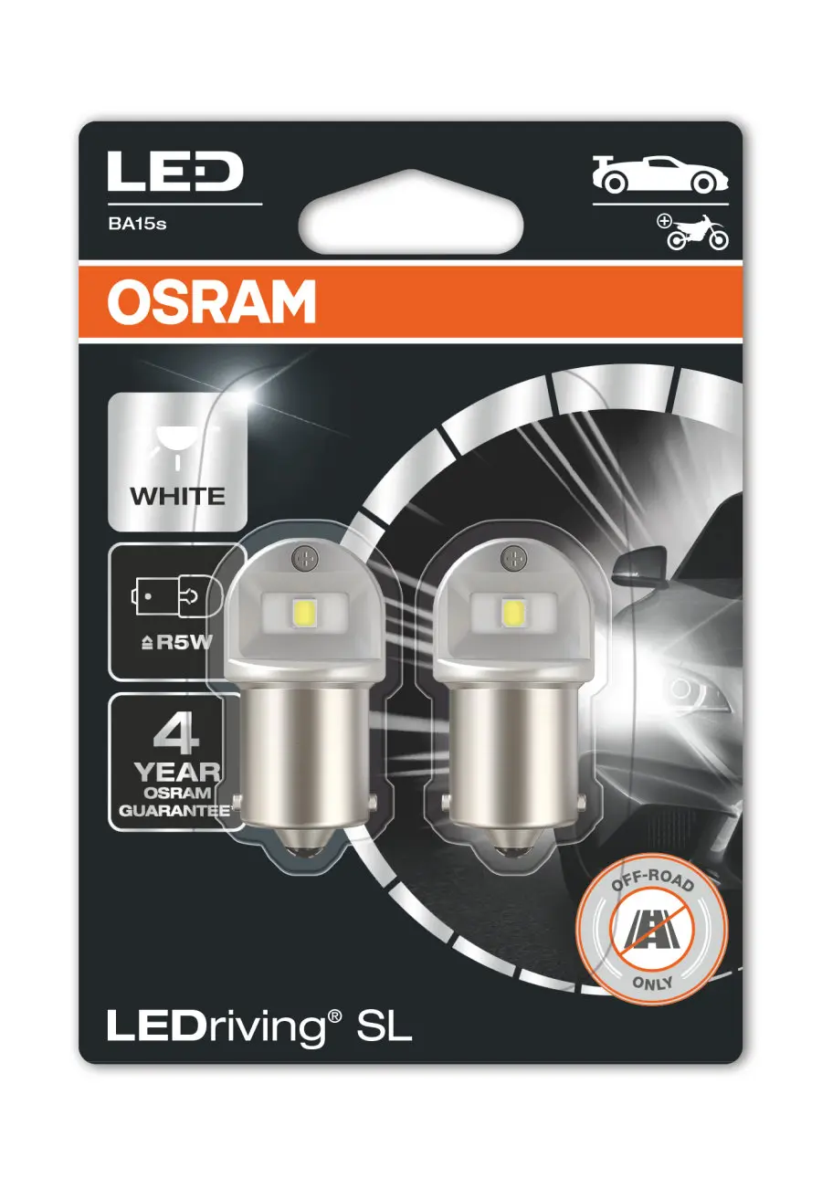 LED Pære R10W Osram LEDriving SL - sett 2 stk.