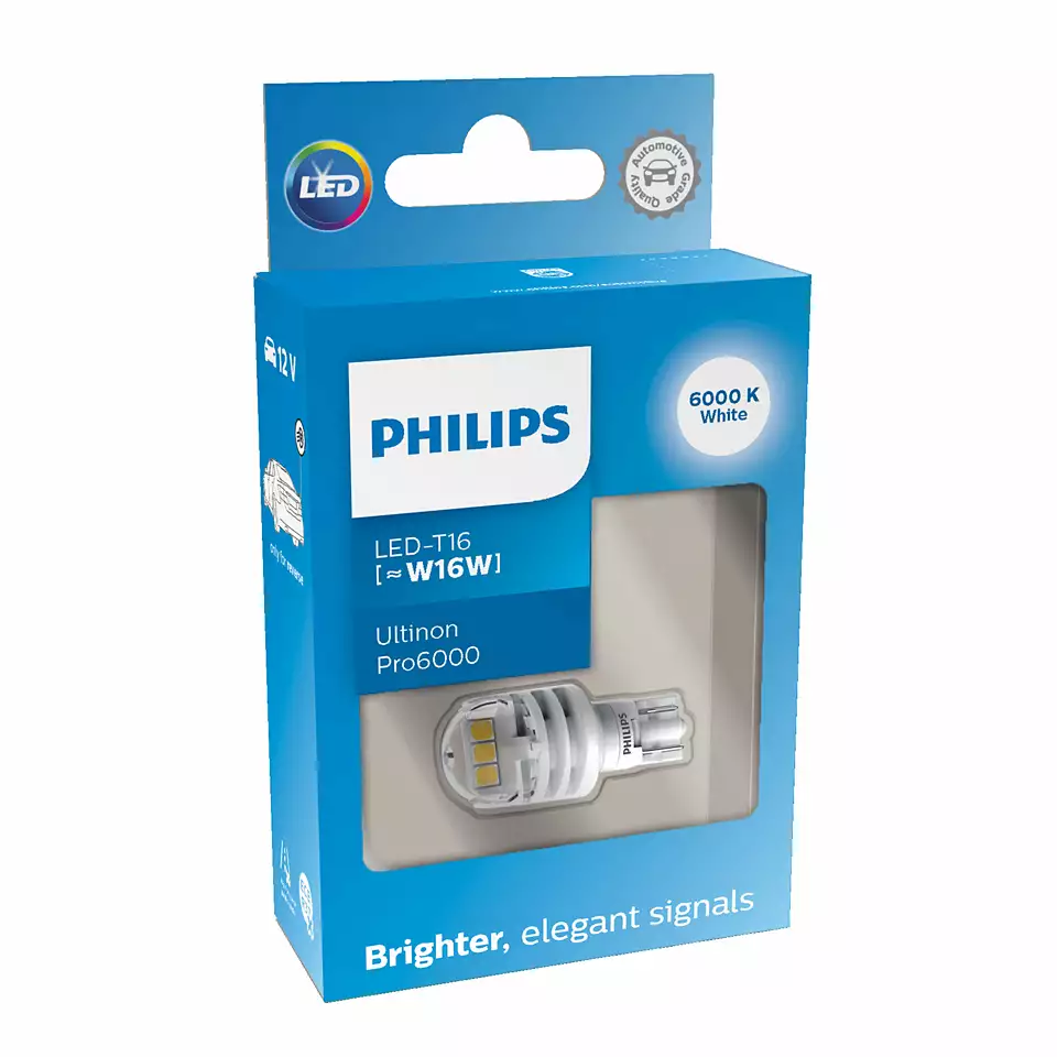 LED Pære W16W Philips Ultinon Pro6000 SI White - 1 stk. Image 1