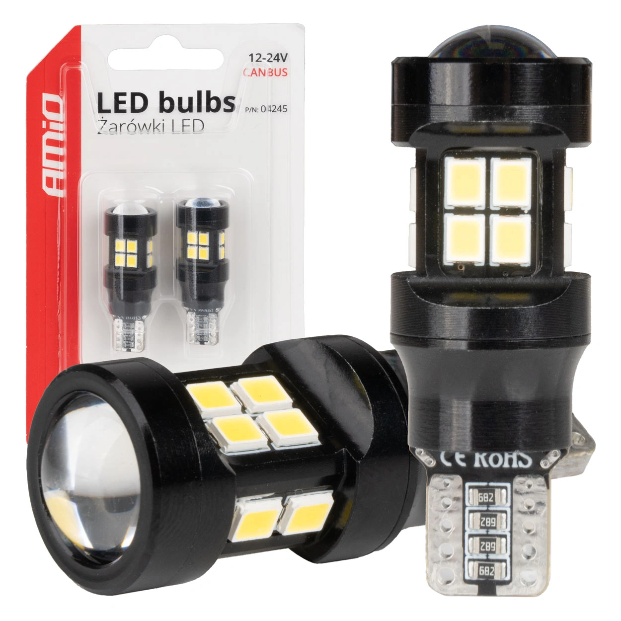 LED Pære W16W T15 Retrofit │ CANbus - sett 2 stk. Image 1
