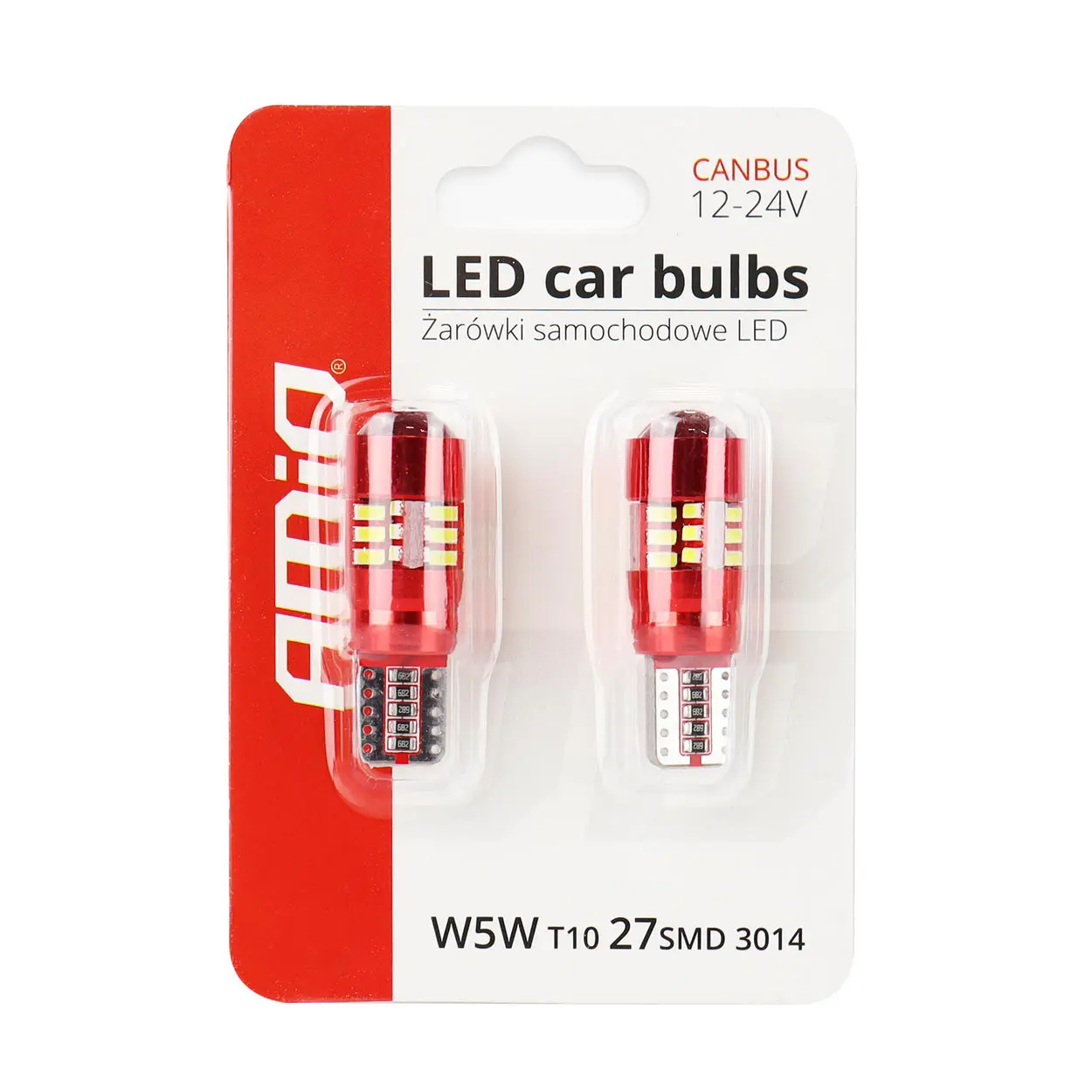 LED Pære W5W / T10 White 3014 │ CANbus - sett 2 stk. Image 1