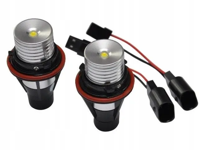 LED Pærer Angel Eyes BMW E39 E53 E60 E61 E65 E87 E83 E65 Cool White - sett 2 stk. Image 3