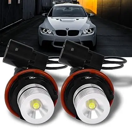LED Pærer Angel Eyes BMW E39 E53 E60 E61 E65 E87 E83 E65 Cool White - sett 2 stk. Image 5